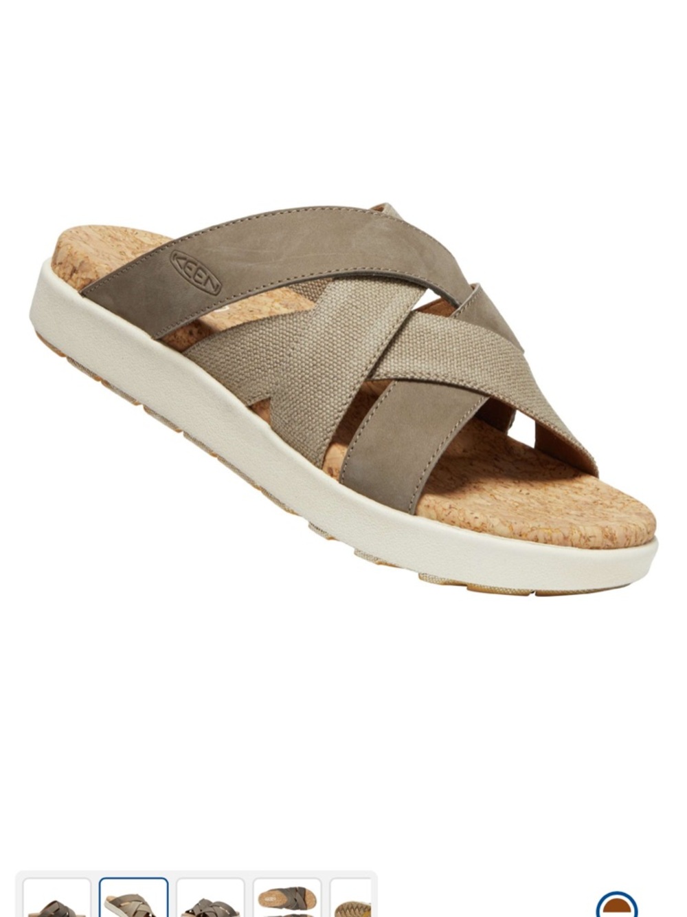 Keen Elle Women's Slip-On Sandal Slides in Taupe